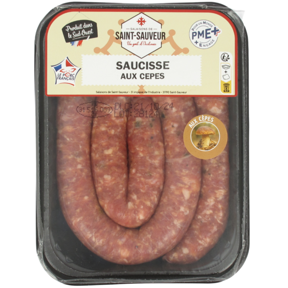 La saucisse aux cèpes