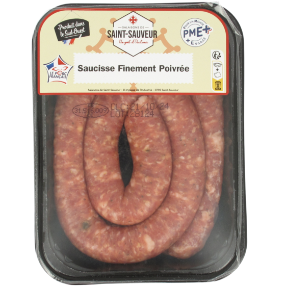 La saucisse finement poivrée