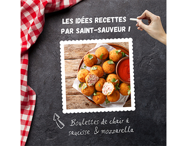 Recette : boulettes de chair à saucisse & mozzarella