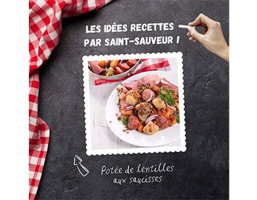 Recette : potée de lentilles aux saucisses