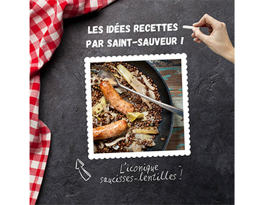 Recette : saucisses aux lentilles