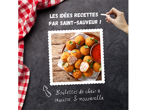 Recette : boulettes de chair à saucisse & mozzarella