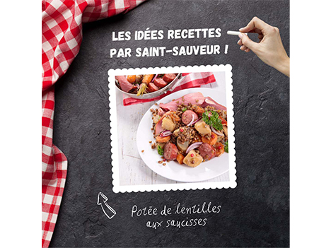 Recette : potée de lentilles aux saucisses