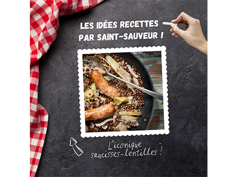 Recette : saucisses aux lentilles